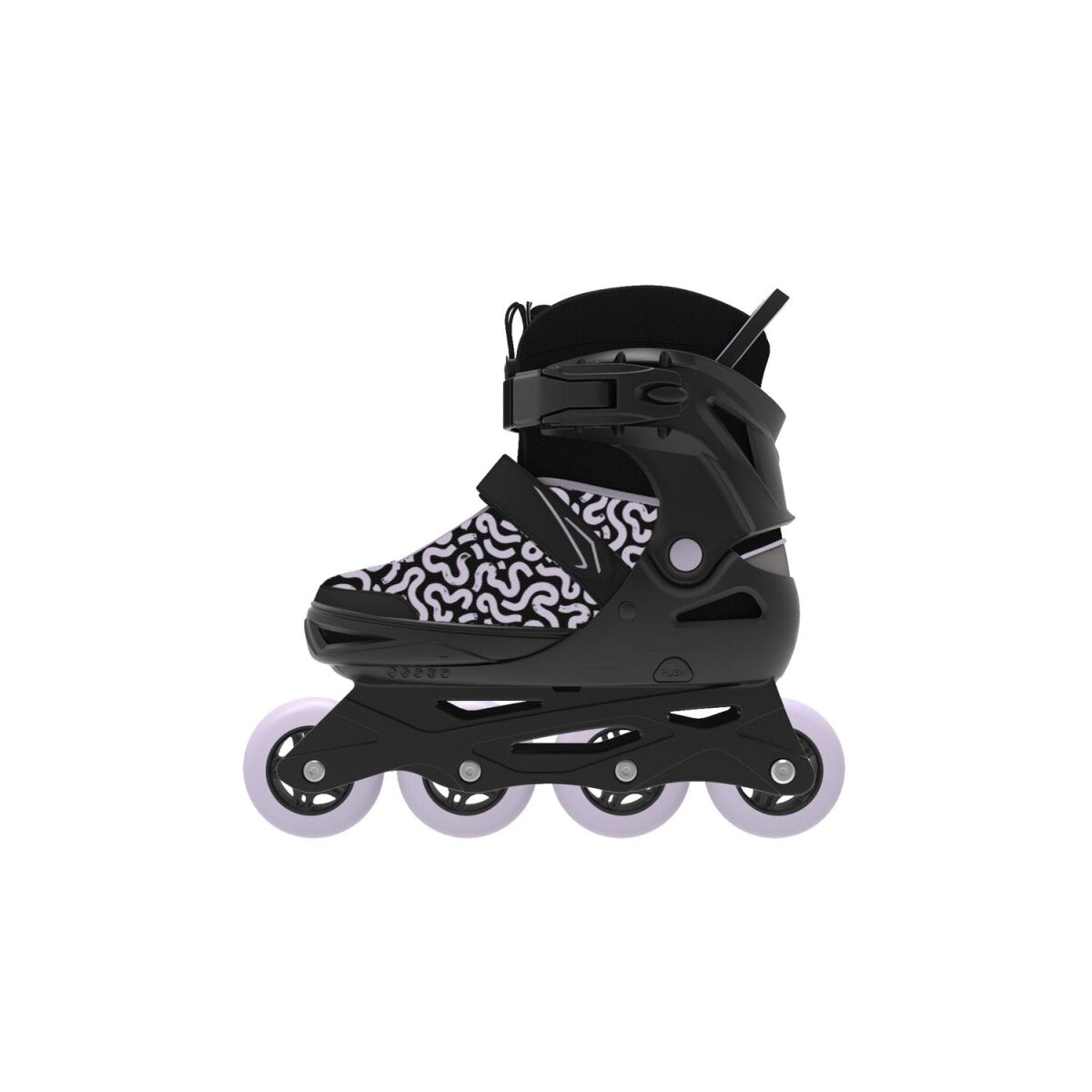 CRIVIT Jugend-Softboot-Inlineskates, größenverstellbar (schwarz/lila) - B-Ware gut