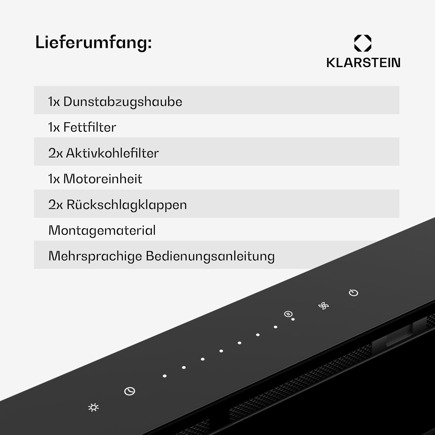 Klarstein Downdraft-Dunstabzugshaube, Versenkbare Abzugshaube, Leise Dunstabzugshauben mit Filter, Dunstabzugshaube 60cm, Umluft/Abluft Dunsthaube mit 10 Stufen, Dunstabzug 576 m³/h Luftstrom