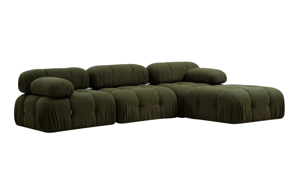 Bubble Green L1 Ecksofa - Grün