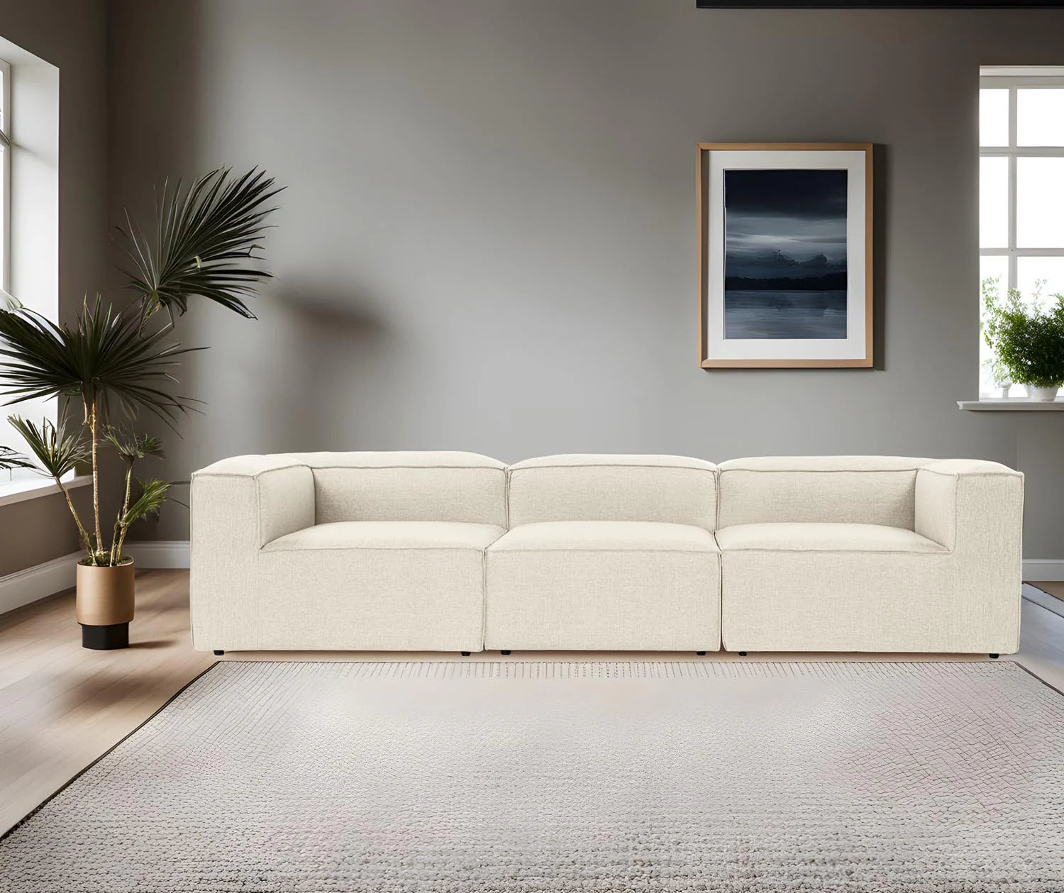 Fora 3 3er Sofa - Ecru