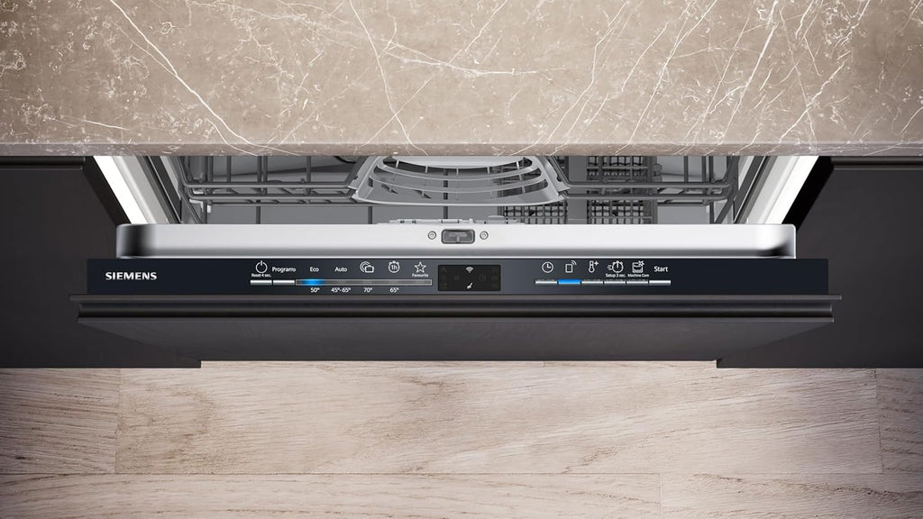 Siemens SN63EX06VE, iQ300 Smarter Geschirrspüler, Vollintegrierte Spülmaschine, 60 cm, Besteckschublade, Extra leise, varioSpeed, Automatische Türöffnung, Dreifach rackMatic, infoLight, intesiveZone