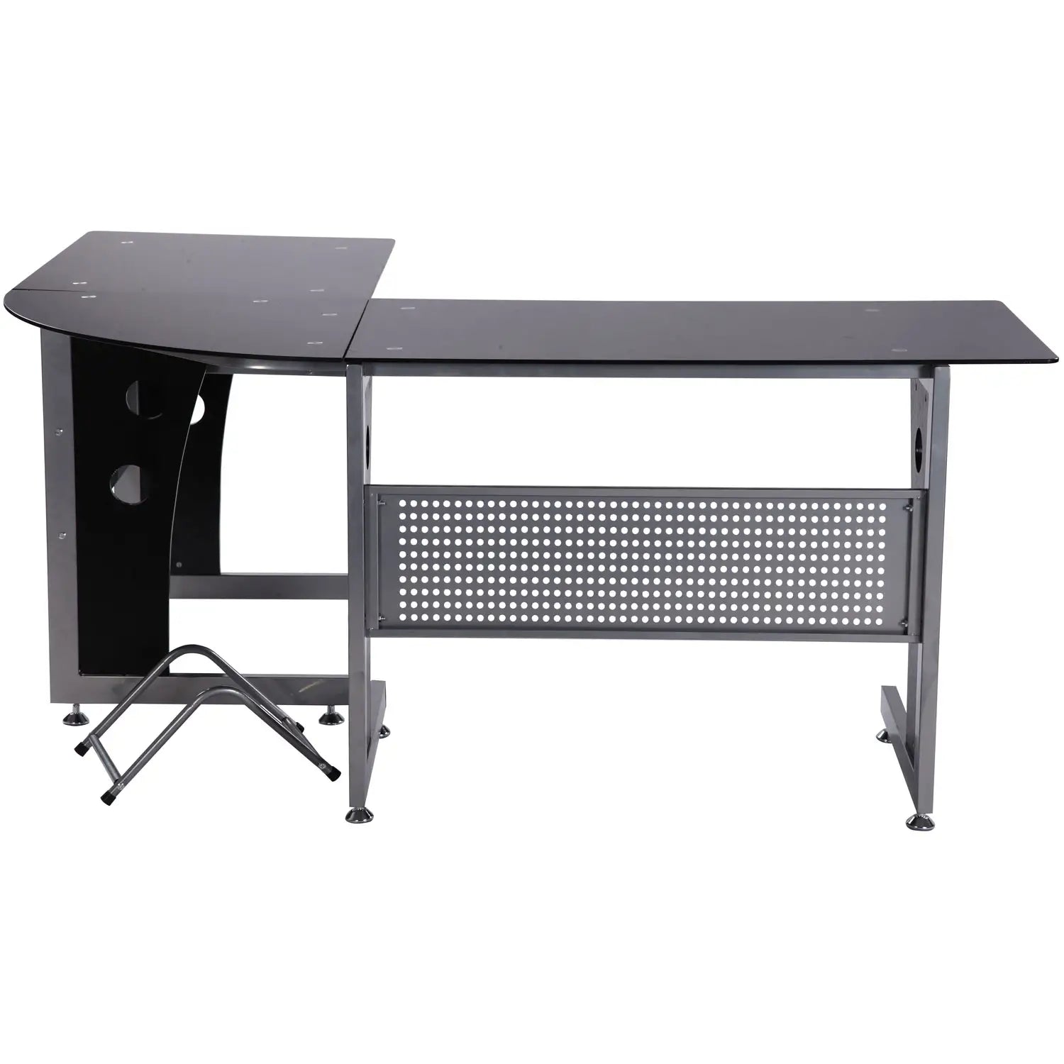 HOMCOM Eckschreibtisch L-Form mit Tastaturablage & PC-Tower-Halterung