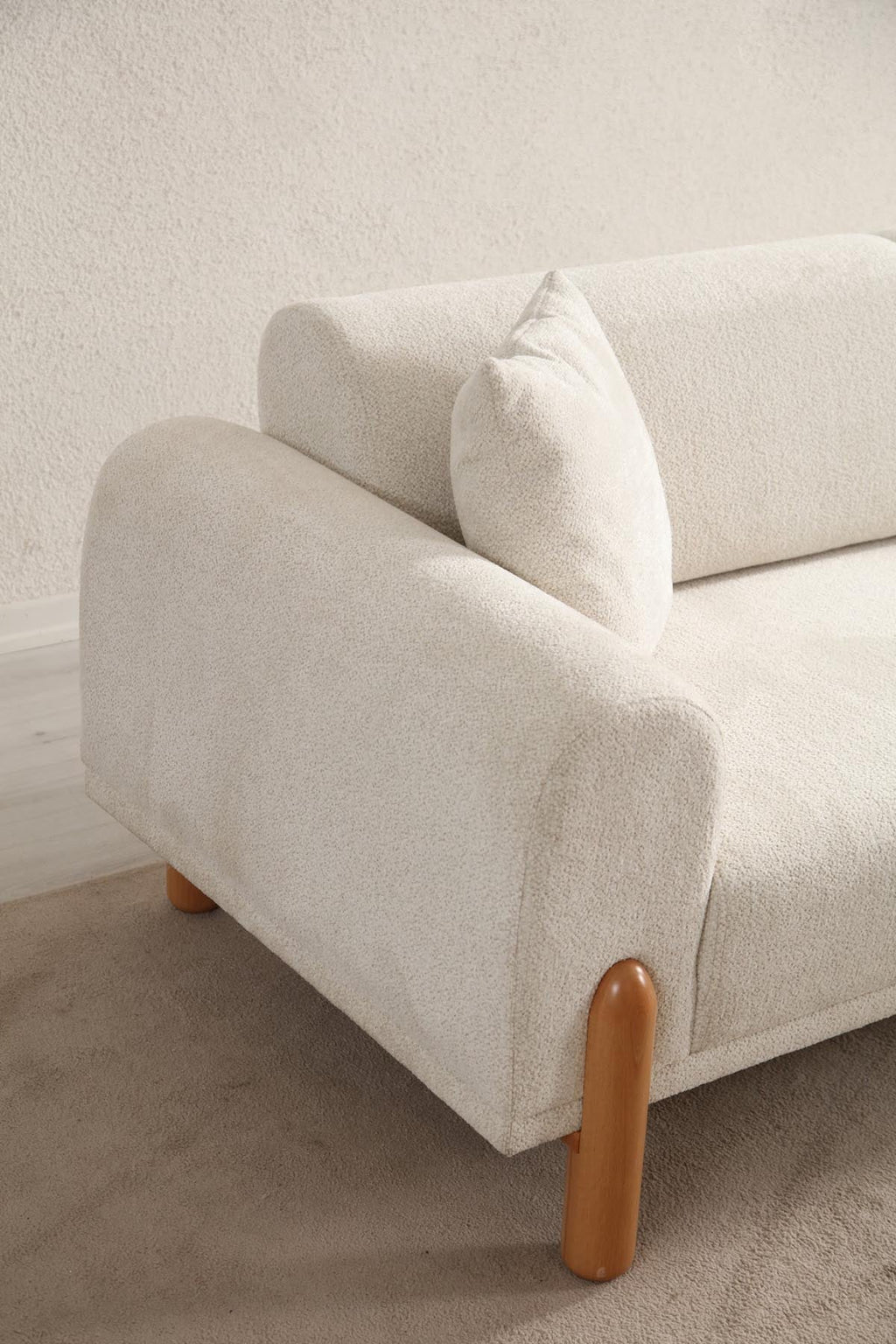 Lyke 3 Sitzer Bettsofa - Sahne