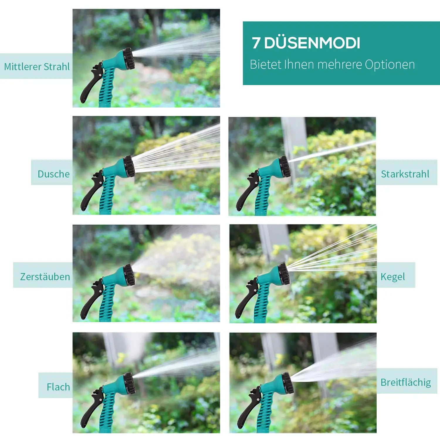 Durhand Gartenschlauchtrommel 10?m mit Multibrause & Frostschutz