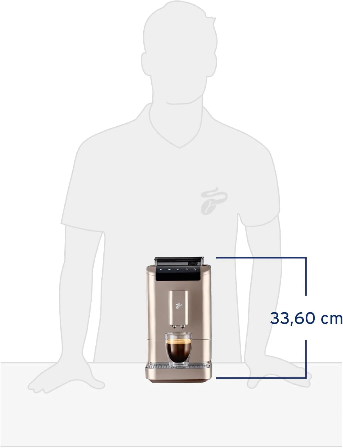 Tchibo Kaffeevollautomat Esperto2 Caffè mit 2-Tassen-Funktion für Caffè Crema und Espresso, Granite Black - INKLUSIVE Kaffeeprobierset GRATIS