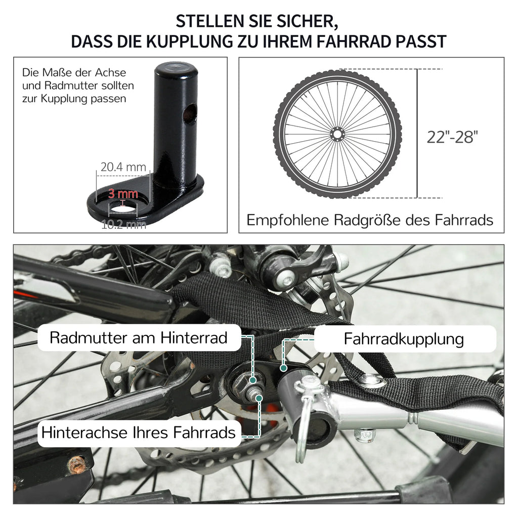 HOMCOM Fahrradanhänger faltbar große Transportbox