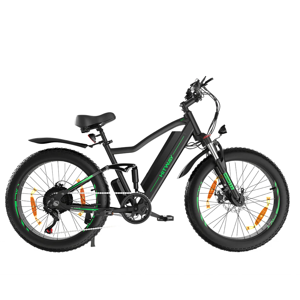 Hitway BK9 E-Bike - 500W Motor, 48V 15Ah, 26 x 4.0 Fat Tire - All-Terrain Mountain E-Bike