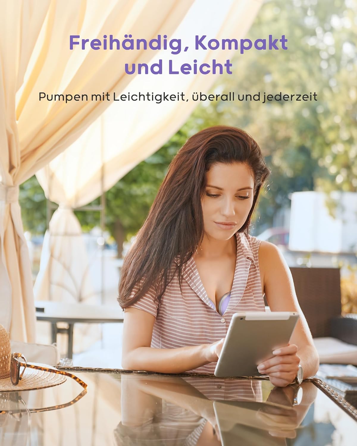 Nuliie Milchpumpe Elektrisch tragbare S32, Elektrische milchpumpe freihändig 4 Modi 9 Stufen mit 18/21/24 mm komfortabler Flansch, Privat, mit Ersatzzubehör im Lieferumfang (2Packs, Weiß)