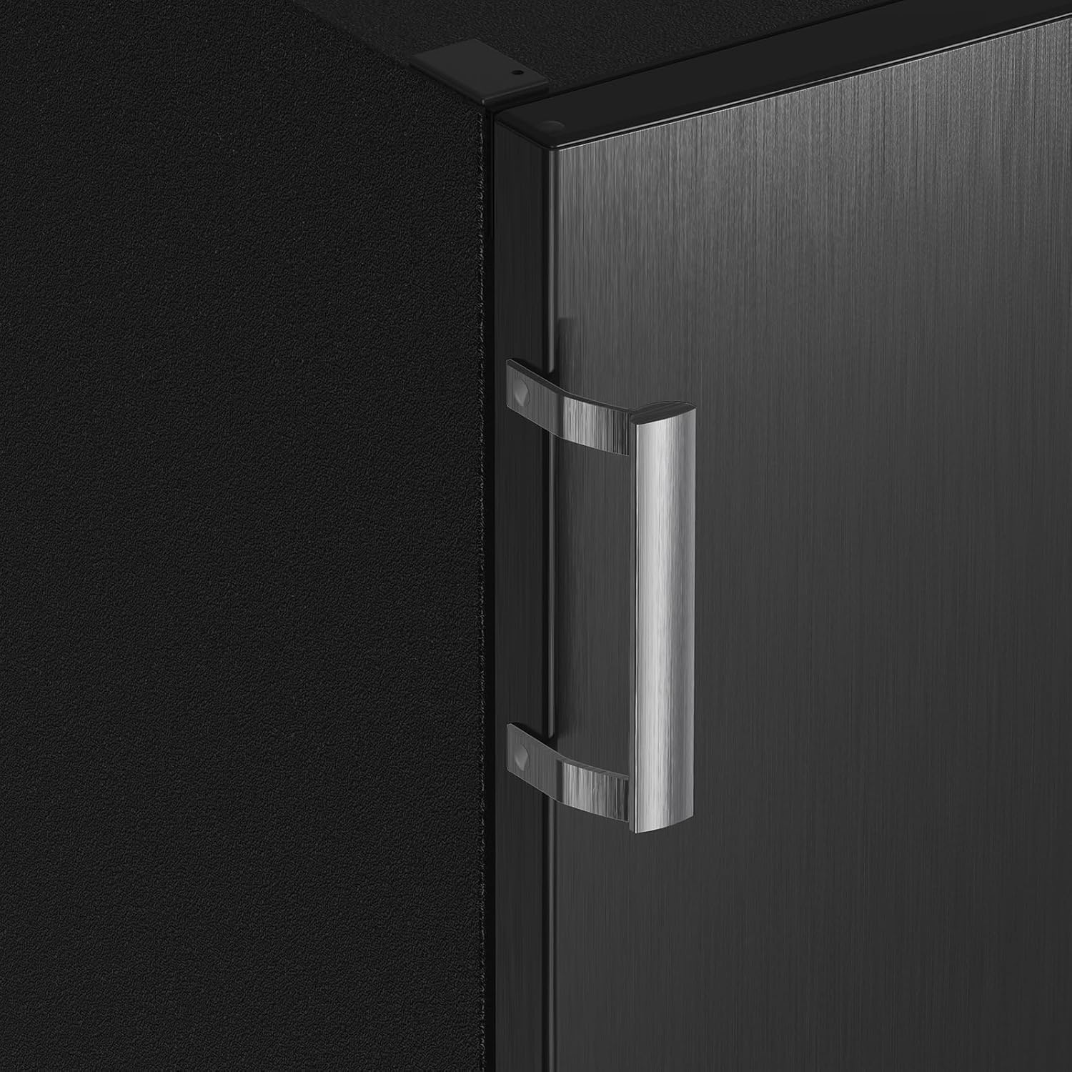 CHiQ FSD166NE4E Gefrierschrank 166 L, No Frost Technologie, Wechselbarer Türanschlag, Schwarzer Edelstahl, 144cm Höhe