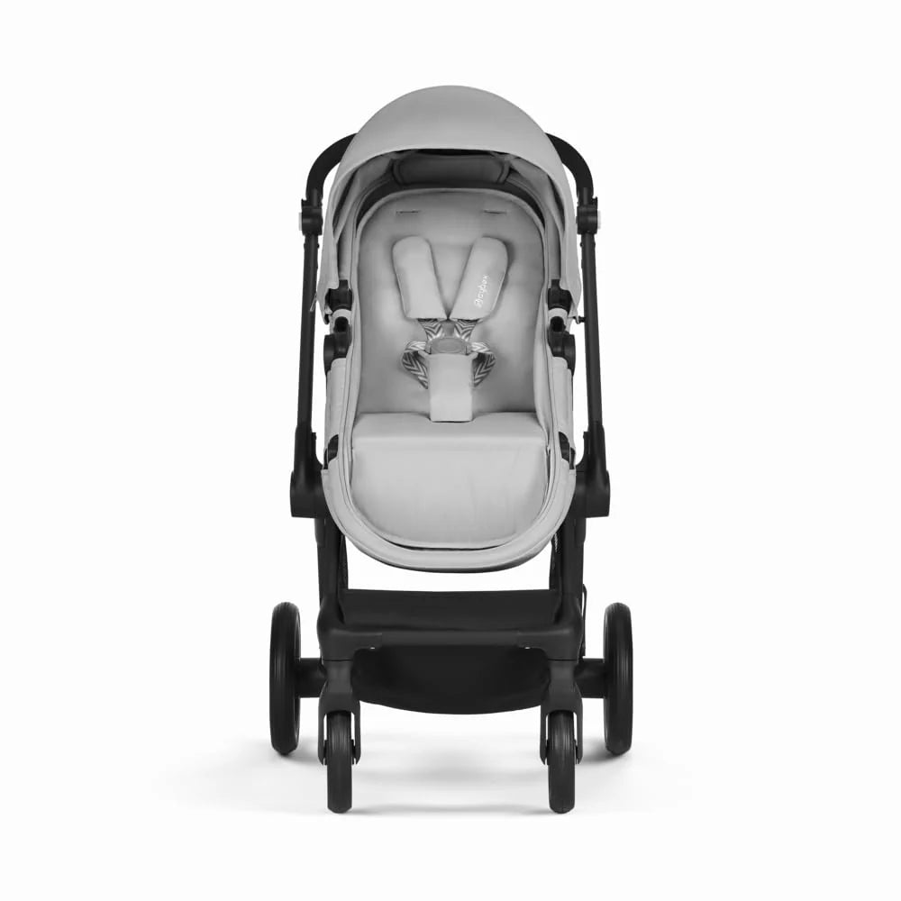 CYBEX Gold Kinderwagen EOS Lux 2-in-1 mit Babyschale Aton B2 i-Size und Babyschalen-Adapter, Reisesystem, Ab Geburt bis 22 kg (ca. 4 Jahre), Moon Black (Schwarz)