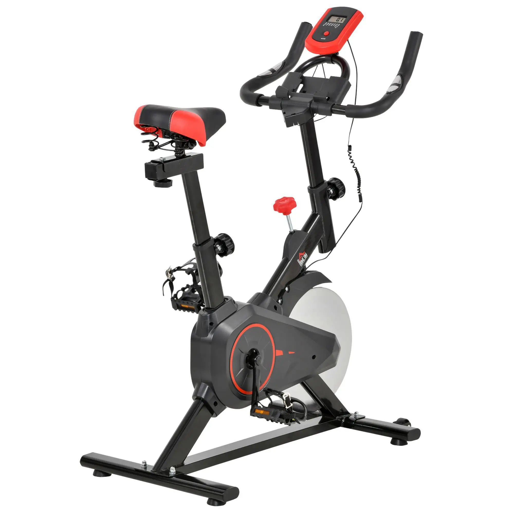 HOMCOM Fahrradtrainer Heimtrainer LCD-Display höhenverstellbar