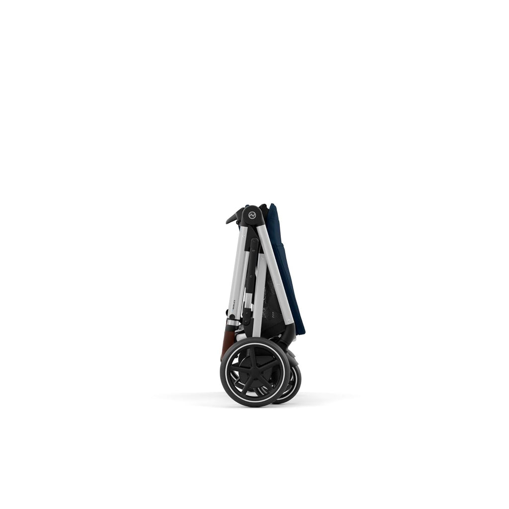 CYBEX Gold Kinderwagen e-GAZELLE S, Ab Geburt bis ca. 4 Jahre, Max. 22 kg (Single-Modus) / 2x 22 kg (Duo-Modus), All-in-1-System mit E-Antrieb und 20+ Konfigurationen, Moon Black