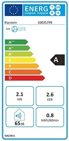 Klarstein Mobile Klimaanlage mit Abluftschlauch, 4-in-1 Klimagerät mit Ventilator, Luftentfeuchter & Nachtmodus, Kleine & Portable Klimaanlage für Wohnung & Büro, App-Steuerung, 12000 BTU