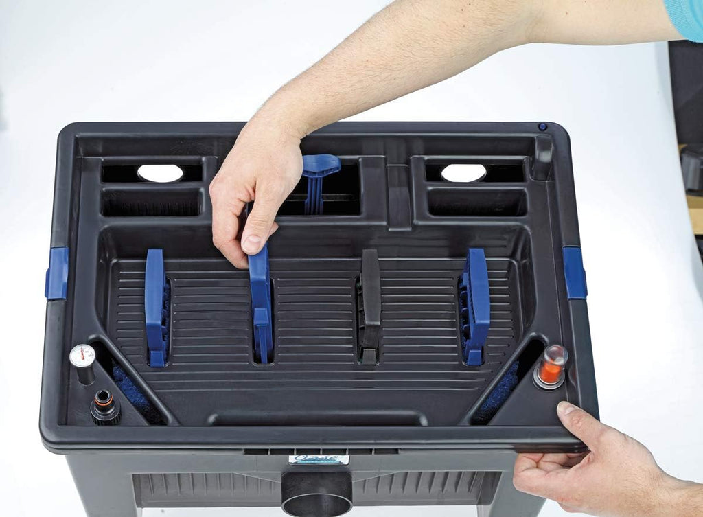 OASE 56789 Durchlauffilter BioSmart Set 36000 geeignet für Teiche bis 36 m³, Filtersystem, Filterkomplettset inkl Filtermaterial, Teichpumpe und UVC Klärer