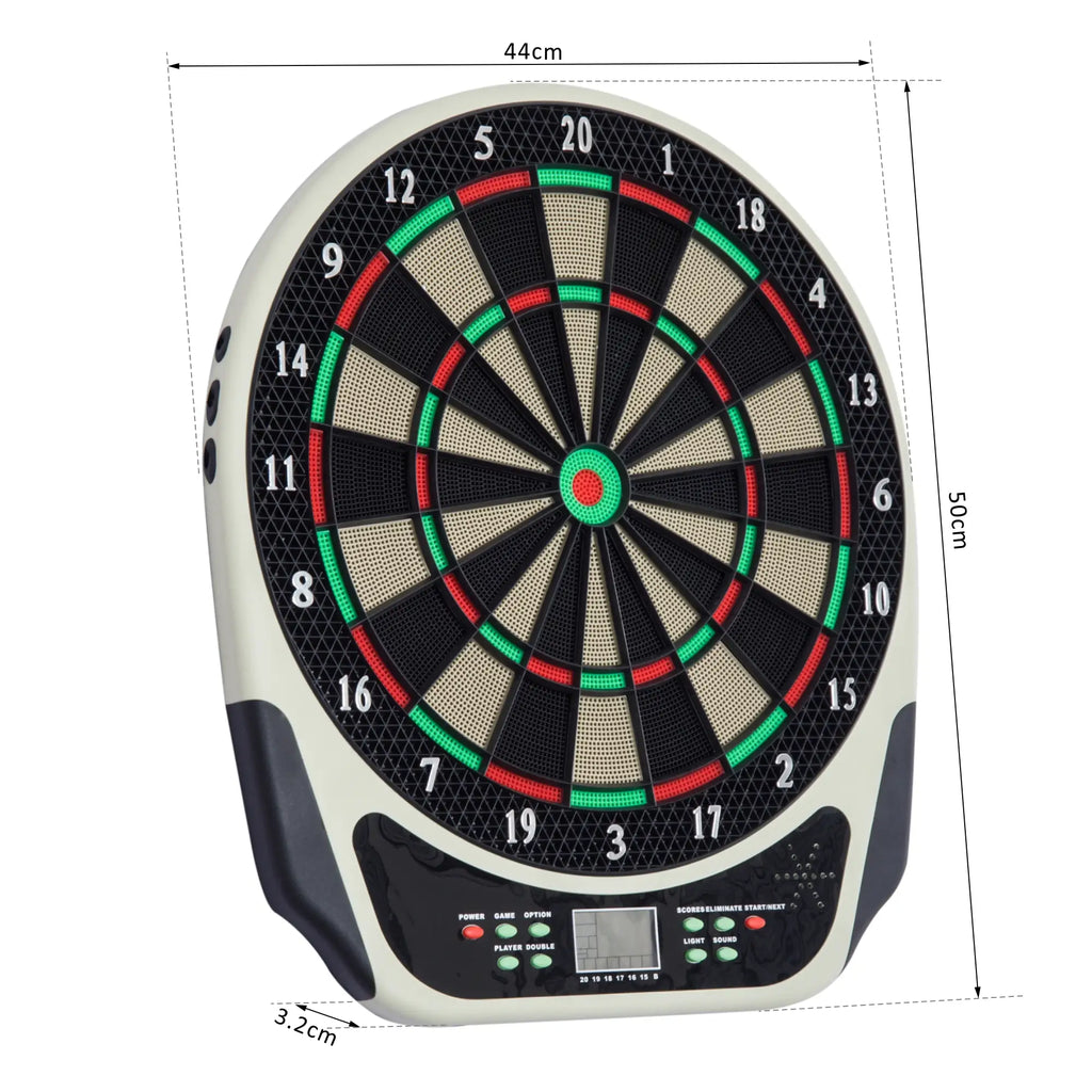 HOMCOM Elektronische Dartscheibe 18 Spiele 8 Spieler LCD Display