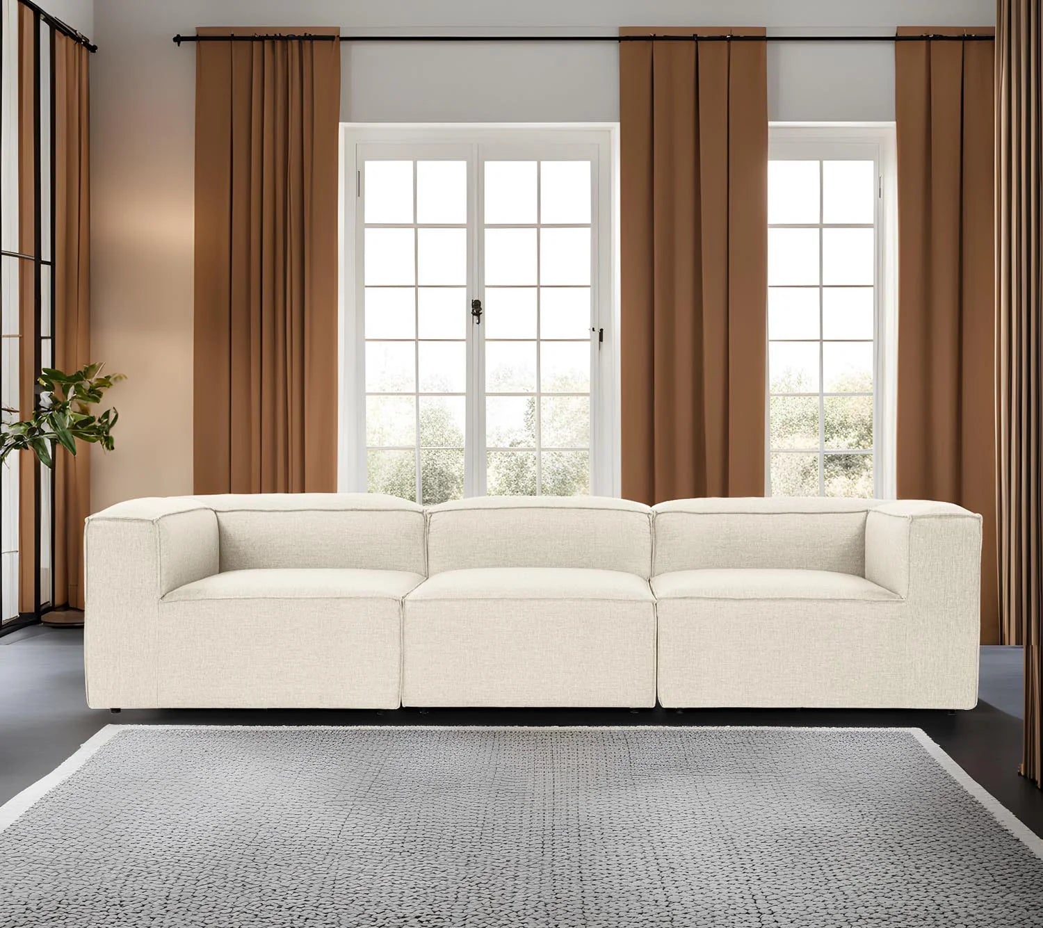 Fora 3 3er Sofa - Ecru