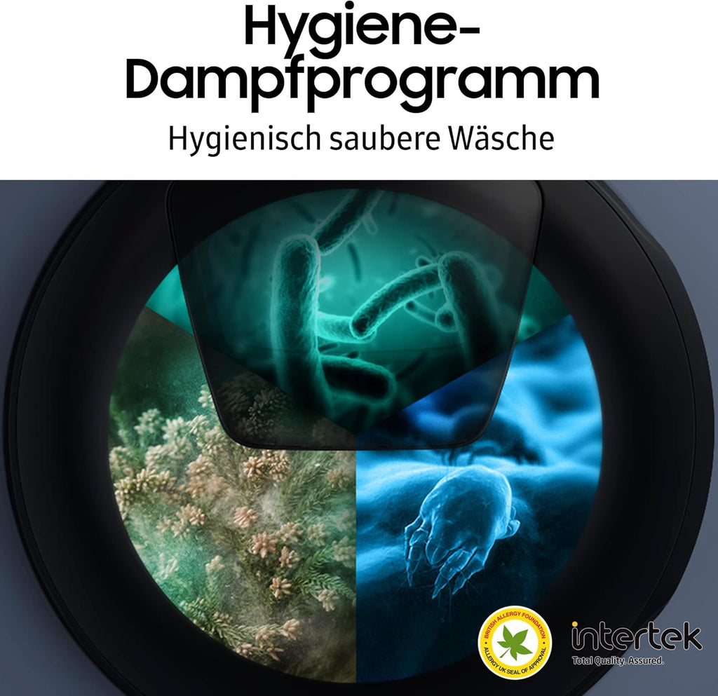 Samsung WW90T4048EE/EG Waschmaschine, 9 kg, 1400 U/min, Ecobubble, Hygiene-Dampfprogramm, FleckenIntensiv-Funktion, Digital Inverter Motor, Weiß