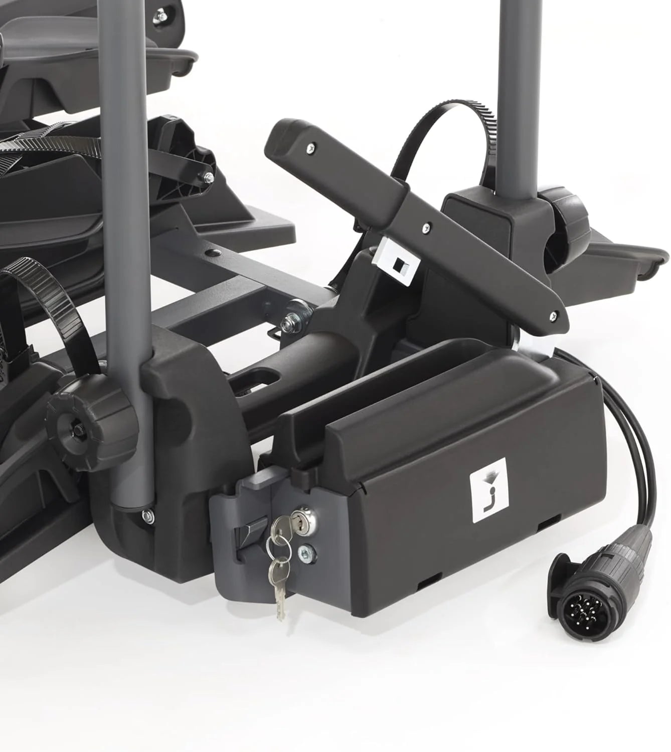 Fischer Kupplungs-Fahrradträger ProlineEvo 2, für 2 Fahrräder bis 60kg Nutzlast, E-Bike geeignet, vormontiert, abschließbar, faltbar