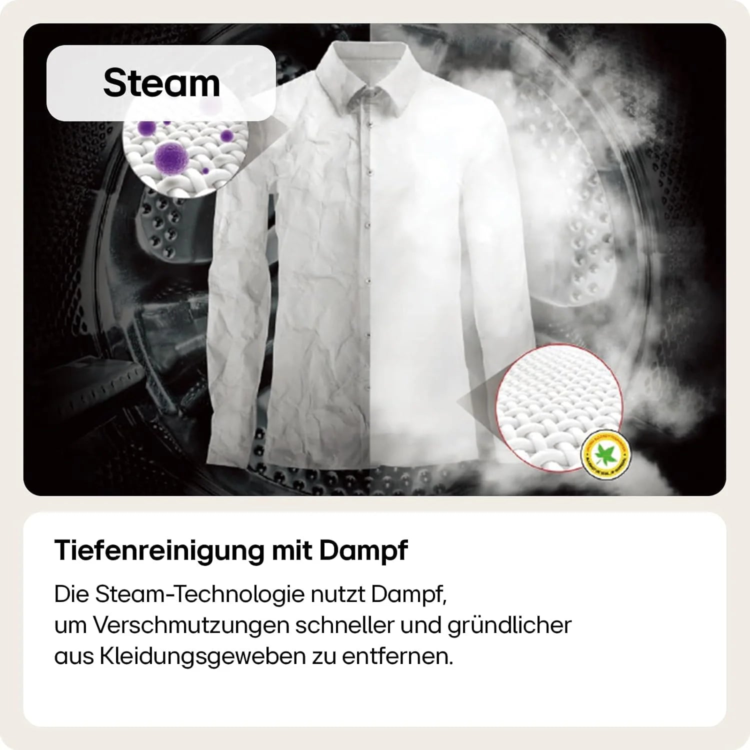 LG F4WV7080, Klasse A, Frontlader-Waschmaschine 8 kg, 1400 U/Min, AI Direct Drive, Wi-Fi, Tiefenreinigung mit Dampf, Groe Kapazitt, TRIPLE A, Auentür aus Sicherheitsglas, 62 x 60 x 85 cm  Wei