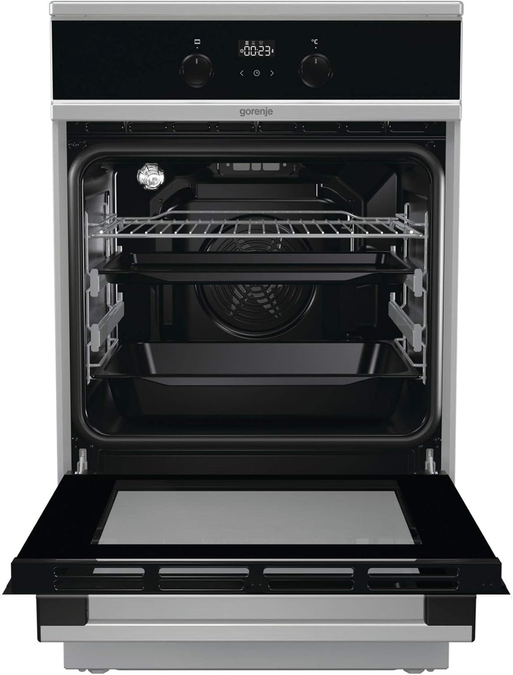 Gorenje GEIT5C61SPG Standherd mit Induktionskochfeld, 50 cm, 70 Liter,Silber, PerfectGrill, AirFry, FrozenBake, Pizza Mode 300°C, AquaClean, Made in Europe, inox