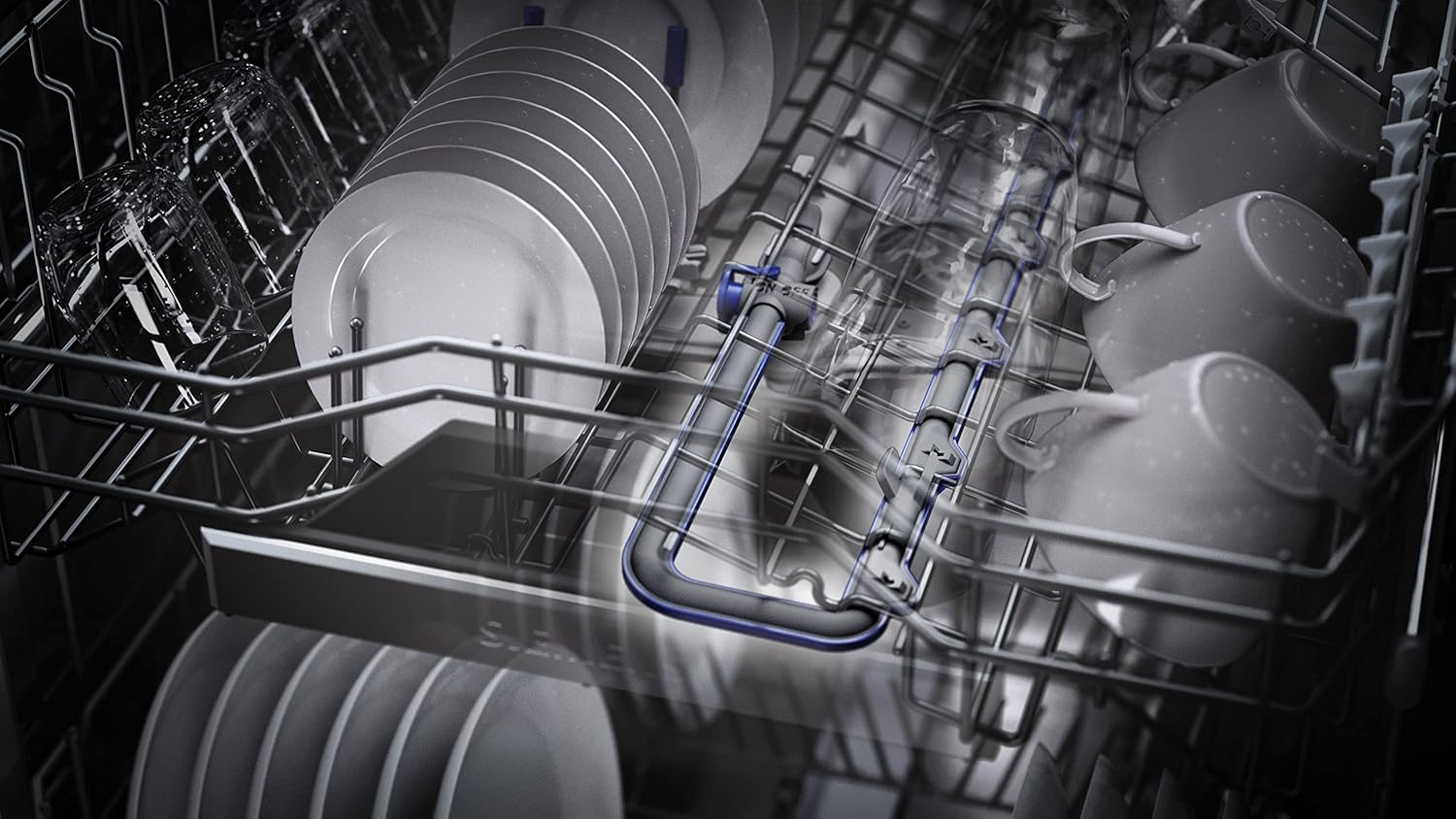 Siemens SN63EX14VE, iQ300 Smarter Geschirrspüler, Vollintegrierte Spülmaschine mit Besteckschublade, 60 cm, Auto Türöffnung dank autoOpen dry, Besonders leise durch iQdrive-Motor, infoLight aquaStop