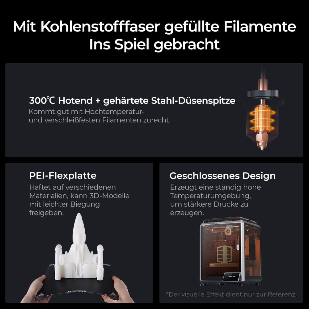 Creality K2 Plus Combo 3D-Drucker, 16-Farben Multimaterial-Druck, 350³mm XXL-Bauraum, Servo-Direktantrieb, Dual-KI-Kameras, Ultra-Leise